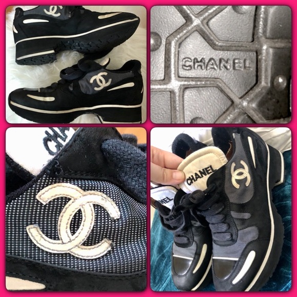 * SOLD @ AUCTION * CHANEL Vintage Sneakers - Picture 7 of 8